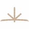 Ekena Millwork Alberta Smooth Timber Gable Bracket, Douglas Fir, 108"W x 54"H x 5 1/2"D x 5 1/2"F, 12/12 Pitch GBW108X54X0606ALB00SDF - alternate 1